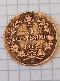 5 centesimi 1862