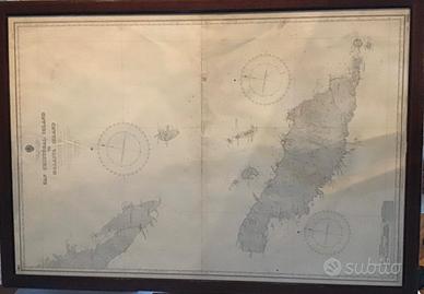 cartina vintage nautica originale 