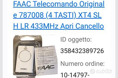 telecomando faac 