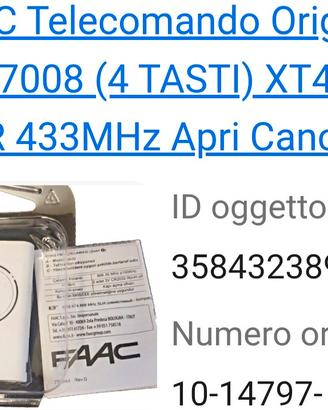 telecomando faac 
