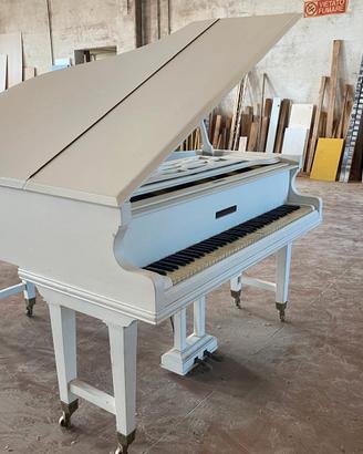 pianoforte da accordare, mezza coda, colore bianco