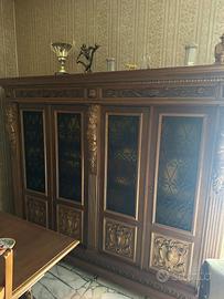 Libreria, scrivania e poltrona da studio