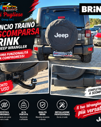 GANCIO TRAINO A SCOMPARSA BRINK PER JEEP WRANGLER