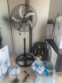 Ventilatore 3 in 1 5 pale acciaio nero 45cm 75w