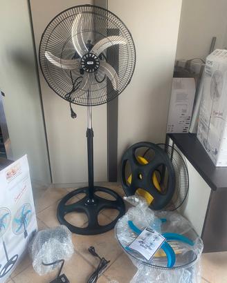 Ventilatore 3 in 1 5 pale acciaio nero 45cm 75w