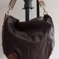 borsa a tracolla in tela e pelle, Marlboro Classic