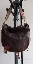 borsa a tracolla in tela e pelle, Marlboro Classic