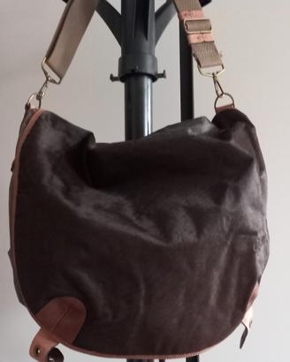 borsa a tracolla in tela e pelle, Marlboro Classic
