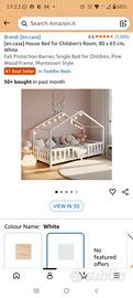 Struttura letto per bambini 160x80cm