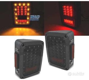 FANALI JEEP WRANGLER JK 07-18 A LED FUMÉ