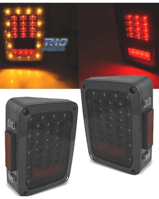 FANALI JEEP WRANGLER JK 07-18 A LED FUMÉ
