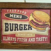 targa in legno quadro senza vetro cartello