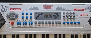 Tastiera Elettronica FACTORY SOUND 54KEY, bianca.