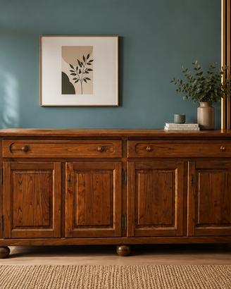 Credenza madia in legno massello stile rustico