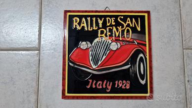 Piastrella Gadget RALLY SANREMO 1928 - EPOCA VINTA