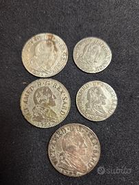 Lotto 5 Monete Antiche Savoia Vittorio Amedeo III 