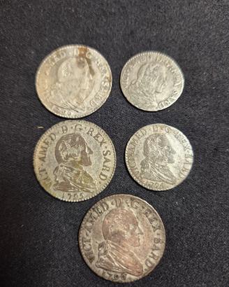 Lotto 5 Monete Antiche Savoia Vittorio Amedeo III 