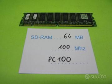 Modulo SD-RAM 64 Mbyte PC100 100 Mhz, memoria per