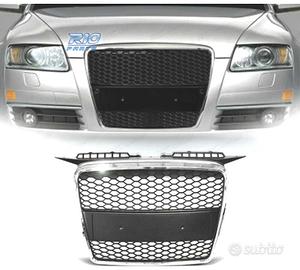 GRIGLIA AUDI A3 8P 05-08 LOOK RS CROMATO NERO