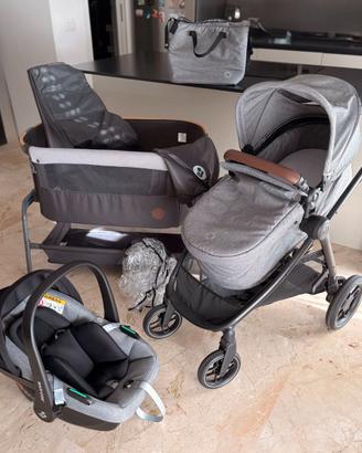 Passeggino trio, ovetto e culla neonato Maxi-Cosi