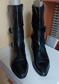 stivale nero morbida pelle-n.40