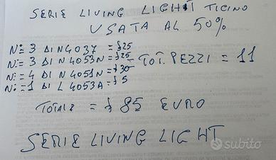 Serie living light usata