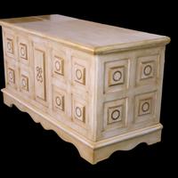 Cassapanca porta tv credenza legno massello