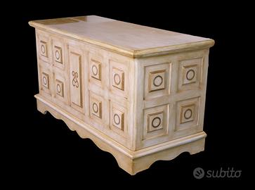 Cassapanca porta tv credenza legno massello