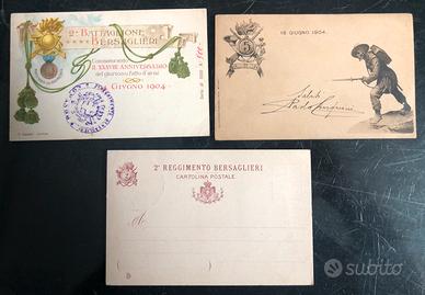 3 CARTOLINE BERSAGLIERI PRIMI 900