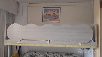 letto a soppalco con scala contenitore