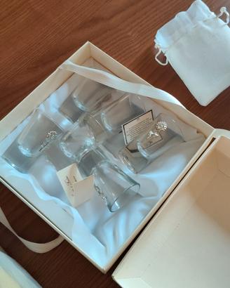 Set 6 bicchieri da liquore con dettaglio argento