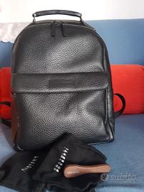 Zaino in pelle nero da uomo