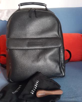 Zaino in pelle nero da uomo