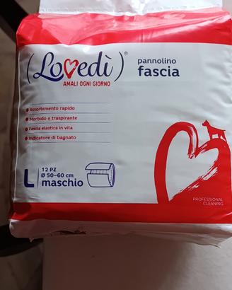 pannolini fascia misura "L" per cane LOVEDI'/CROCI