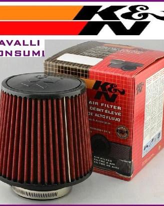 FILTRO ARIA k&N AUTO UNIVERSALE LAVABILE +CAVALLI