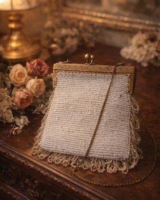 Antica borsetta da ballo perline liberty anni 20