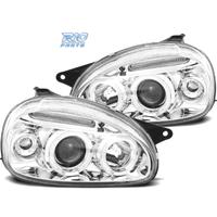 FARI PER OPEL CORSA B 93-00 ANGEL EYES CROMATI CON
