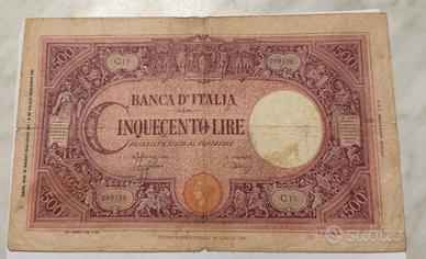 banconota 500 lire grande c fascio 31 03 1943 rara
