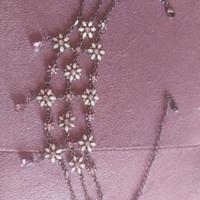 Collana Choker rosa con orecchini