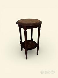 Tavolino rotondo con piano in marmo