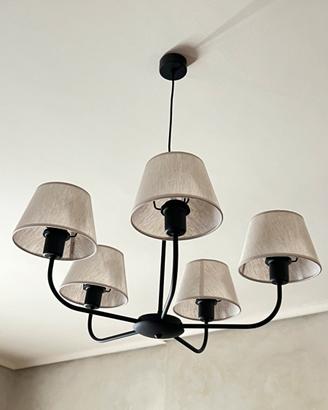 Lampadario Chicago Paralumi in Lino