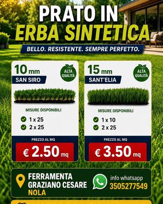 Prato sintetico  prestagionale 