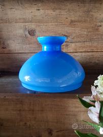 Vetro lampada blu vintage grande –  anni 60 / 70
