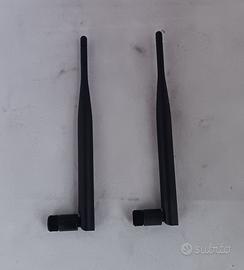 2 ANTENNE PER SCHEDE WE-FI CONNETTORE RP-SMA NUOVE