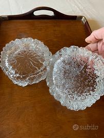 Coppia posaceneri vetro littala design scandinavo