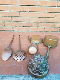 SET RAMERIA VINTAGE STAGNATA E NON DA ARREDO