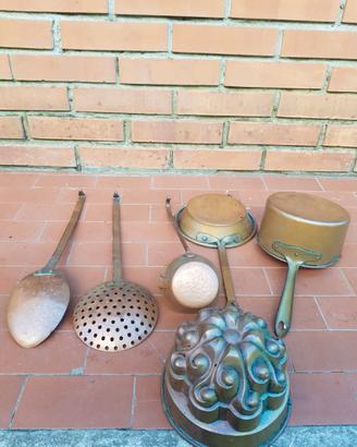 SET RAMERIA VINTAGE STAGNATA E NON DA ARREDO