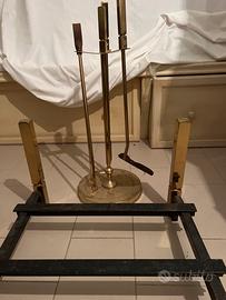 Alari in ferro e ottone