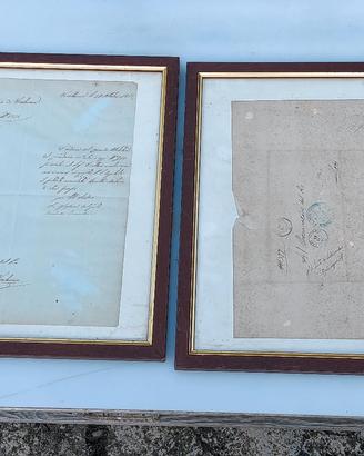 MANOSCRITTI DEL 1860 ORIGINALI