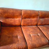 Divano letto vera pelle 